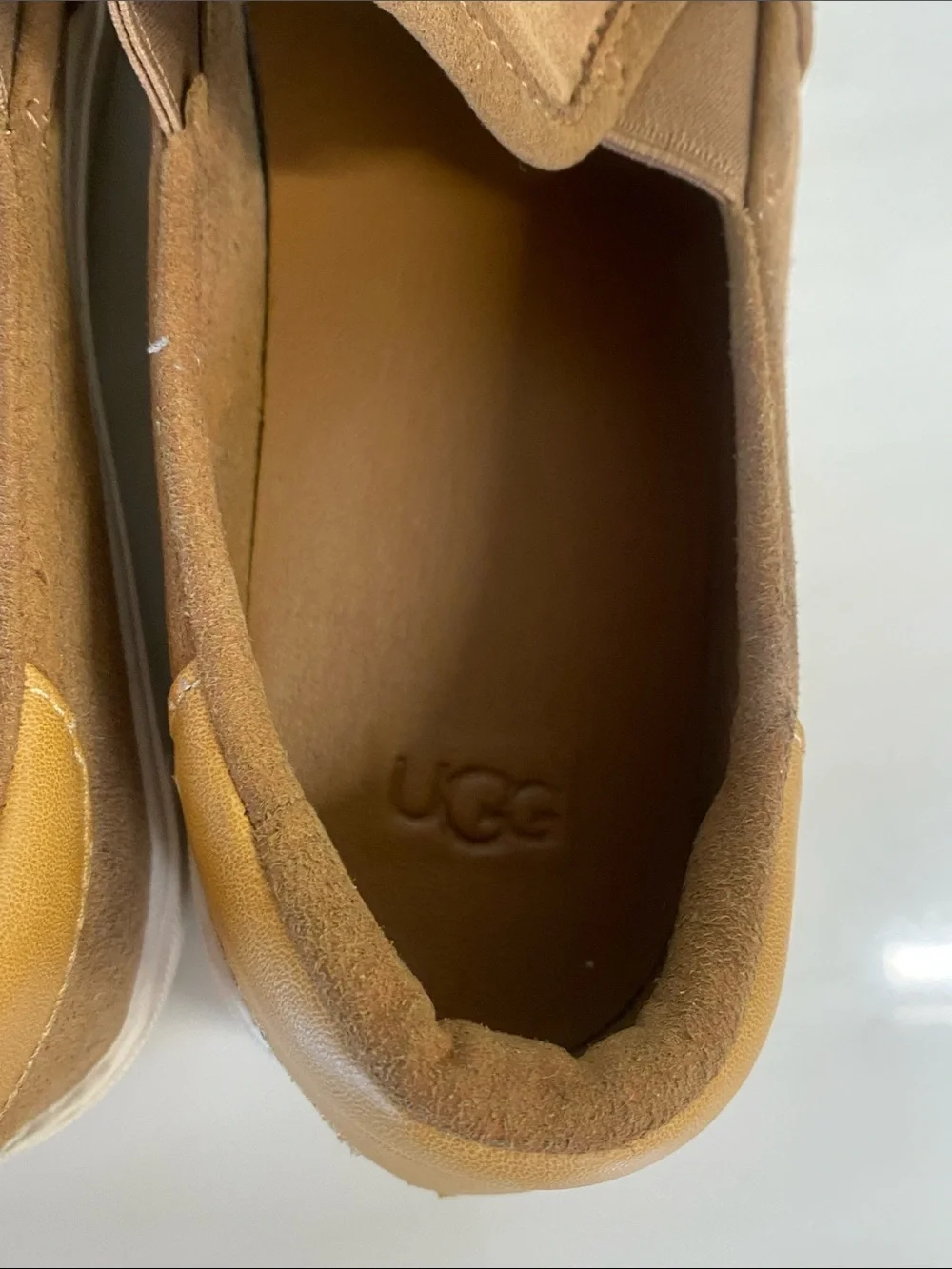 UGG Women's Suede Slip-On Loafers in Chestnut Brown